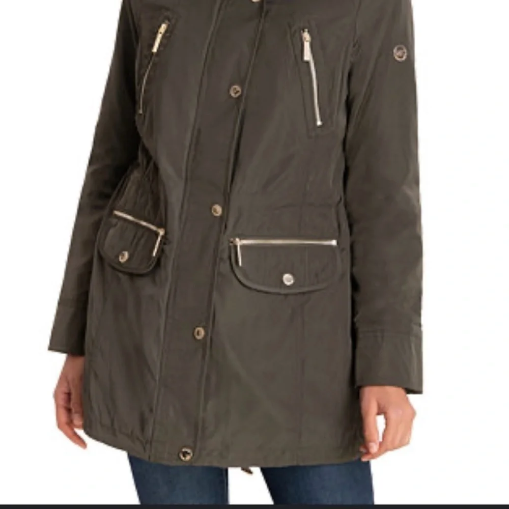 COPY - Michael Kors cinch waist anorak brown coat